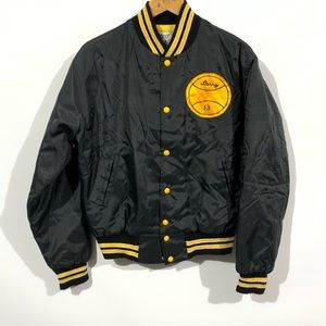 Vintage Blue and Yellow Varsity Bomber Jacket